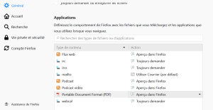 Gérer les applications dans Firefox
