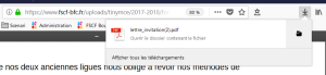 Information de téléchargement