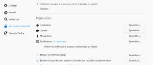 Gestion des fenêtres "Popups"