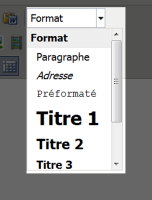 Choix des formats des paragraphes