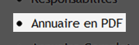 Annuaire des responsables des instances