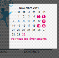 Calendrier mensuel