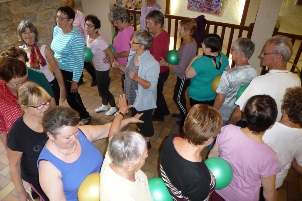 coordination en cercle avec 1 ballon