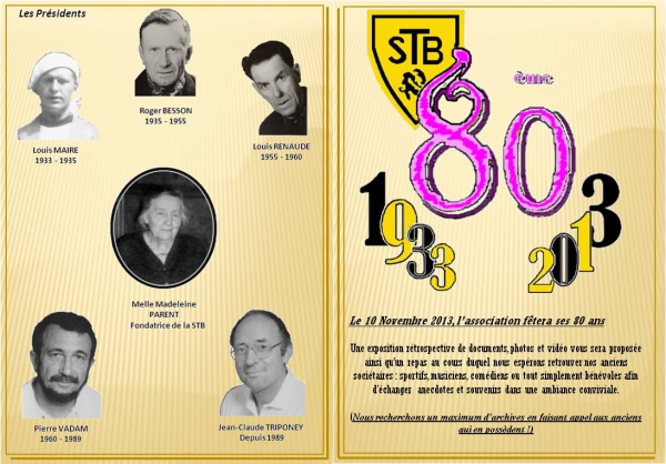 Plaquette anniversaire STB